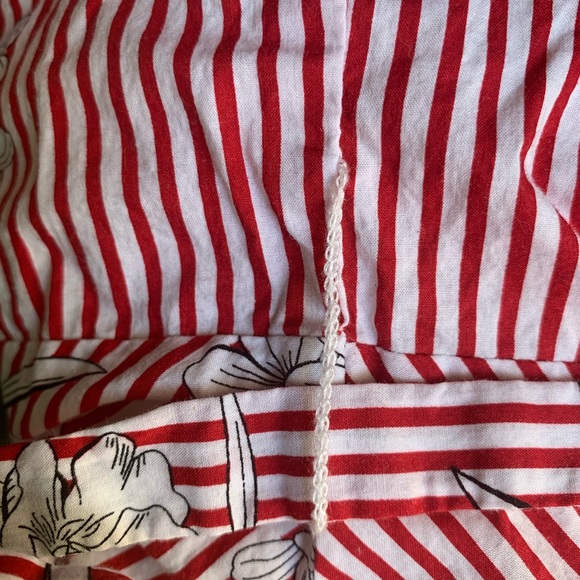 Red and white striped cotton dress - Picture 7 of 9